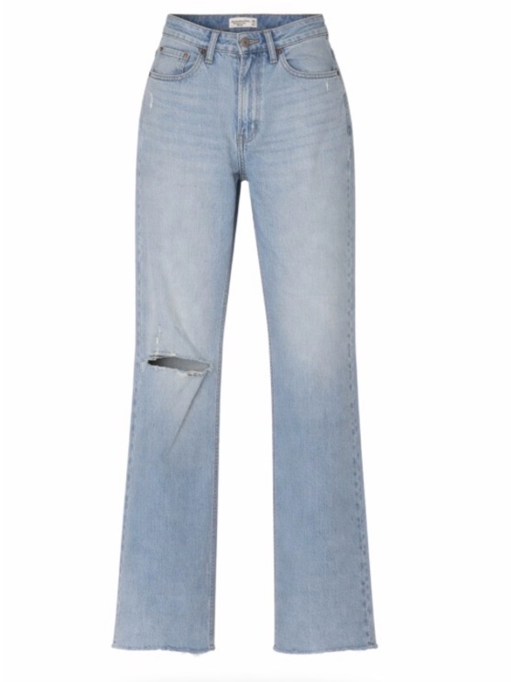 Abercrombie & Fitch Light Blue High-Rise Flare Jeans